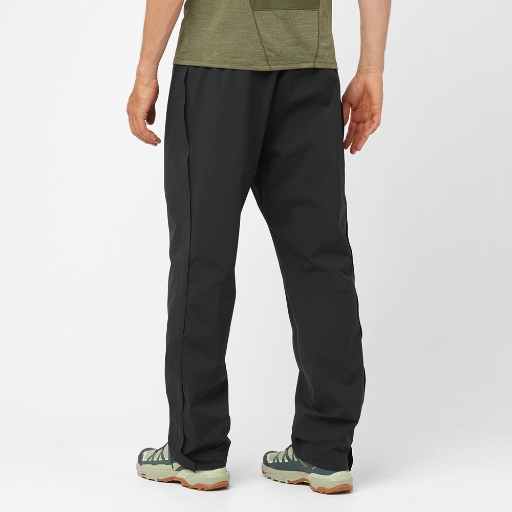 NWOT Salomon Men’s Outer-path 2.5L Hard Shell Pant - Black SMALL